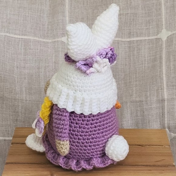 Handmade Crochet Bunny Rabbit Gnome Easter Gnome - Picture 3 of 6